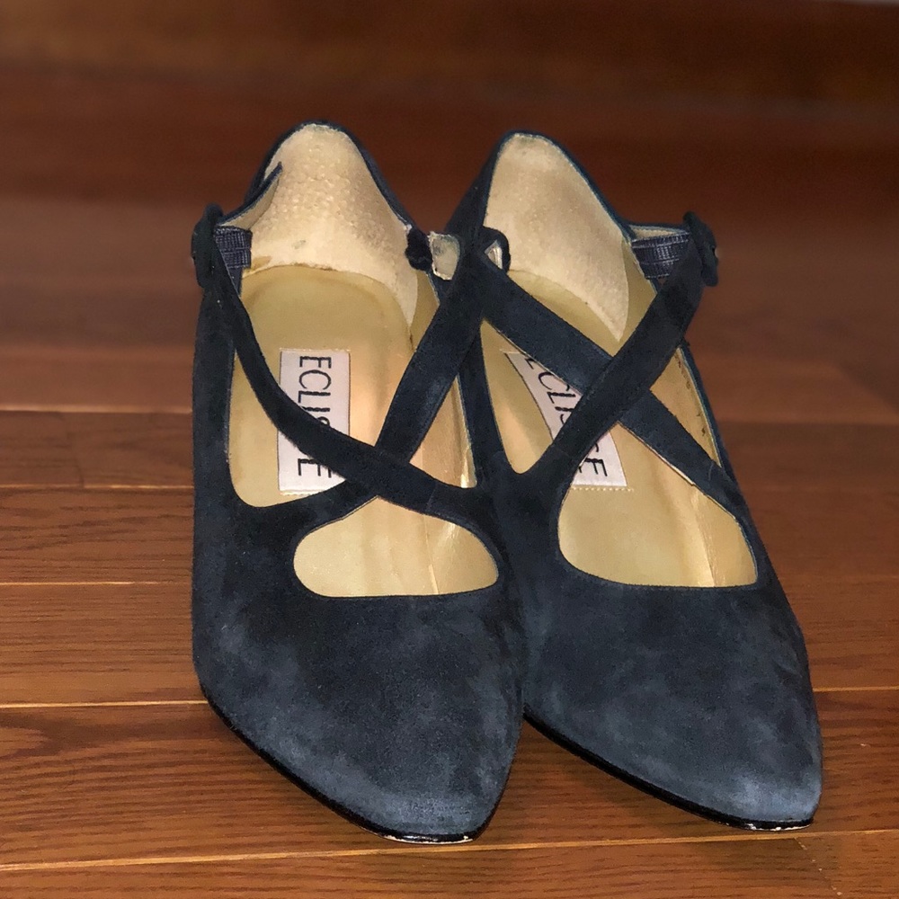 Eclisse Navy Heeled Shoe